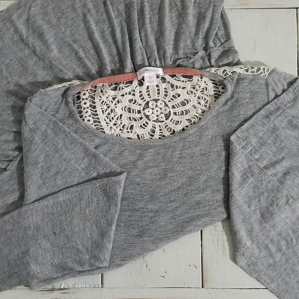 Xhilaration Crochet Flare Blouse